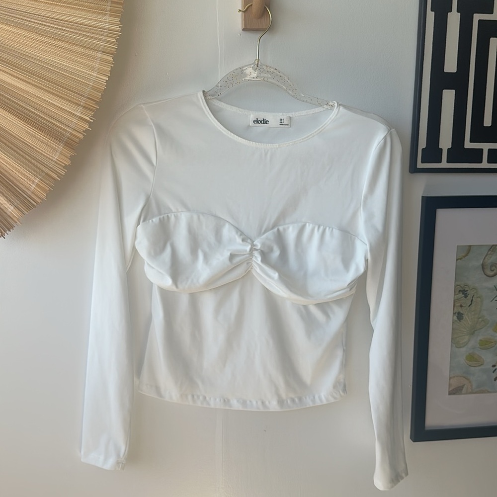 Elodie White Long Sleeve Top - Picture 6 of 8
